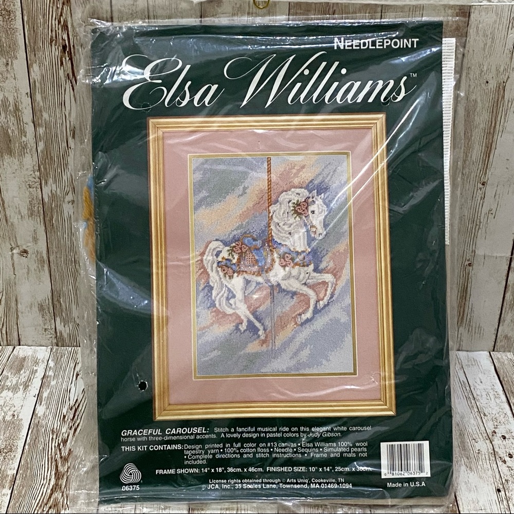 Elsa Williams Graceful Carousel Needlepoint Kit
